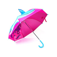 SHARK BLUE/GREY CLOTH UMBRELLA WITH WHISTLE