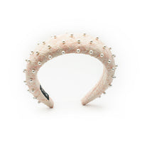 INTERWOVEN HEADBAND WITH MINI SPACED OUT PEARLS