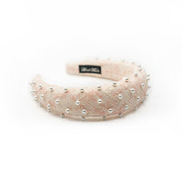 INTERWOVEN HEADBAND WITH MINI SPACED OUT PEARLS