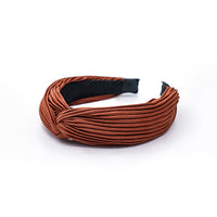 PLISSE SATIN KNOTTED HEADBAND