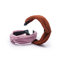 PLISSE SATIN KNOTTED HEADBAND