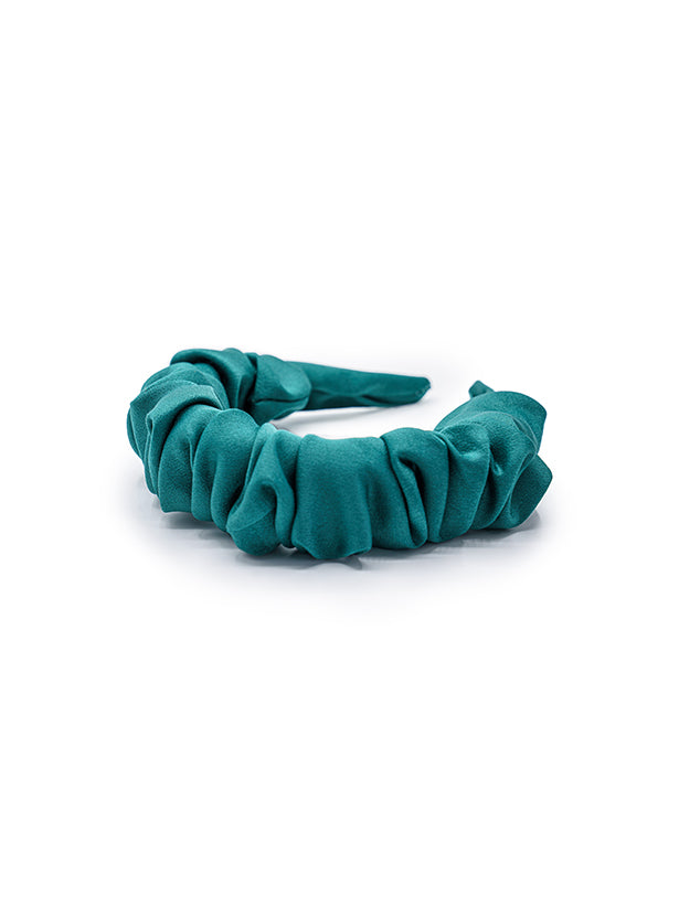 SCRUNCHY RUCHED SATIN HEADBAND