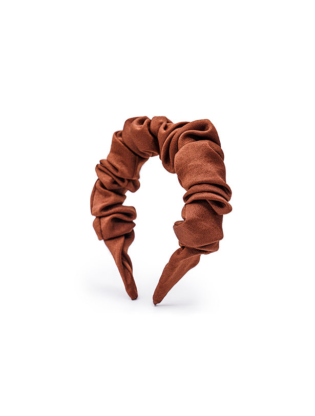 SCRUNCHY RUCHED SATIN HEADBAND