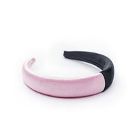 TWO-TONED PADDED SATIN HEADBAND