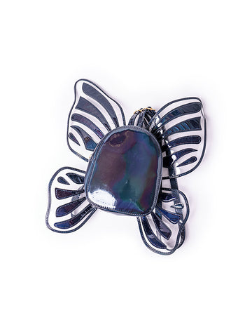 IRIDESCENT BUTTERFLY STRUCTURED BACKPACK