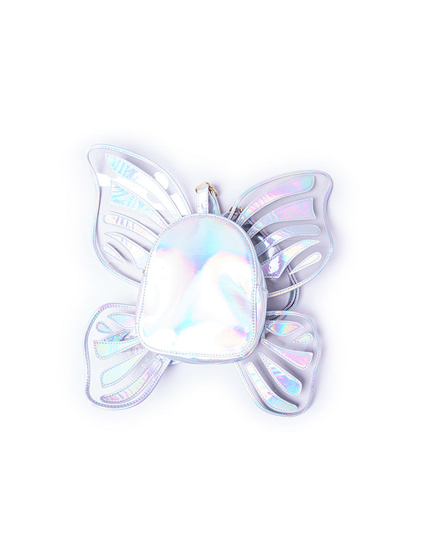 IRIDESCENT BUTTERFLY STRUCTURED BACKPACK