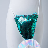 REVERSIBLE SEQUIN FISH TAIL MINI PURSE