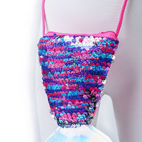 REVERSIBLE SEQUIN FISH TAIL MINI PURSE