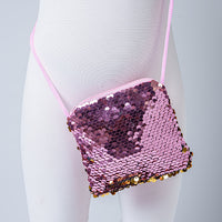 REVERSIBLE SEQUIN MINI SQUARE PURSES