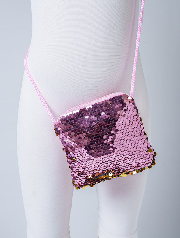 REVERSIBLE SEQUIN MINI SQUARE PURSES