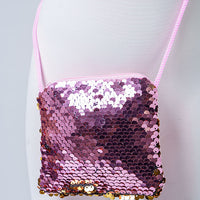 REVERSIBLE SEQUIN MINI SQUARE PURSES