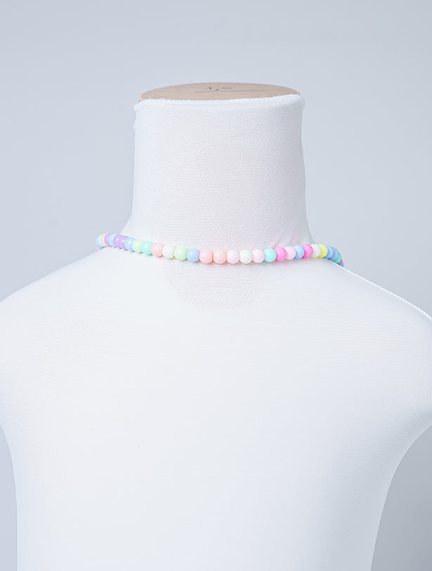 MULTI-COLOR MINI BALLY NECKLACE AND BRACELET SET