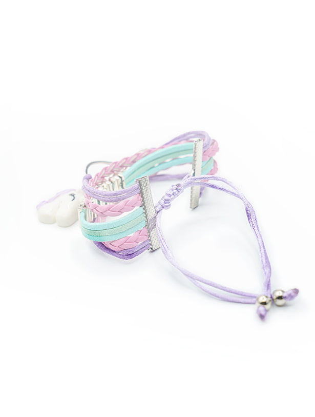 MULTI-LAYER MULTI-COLOUR UNICORN LEATHER BRACELET