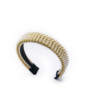 FULL DRILL BAROQUE HEADBAND WITH MIDI RHINESTONES